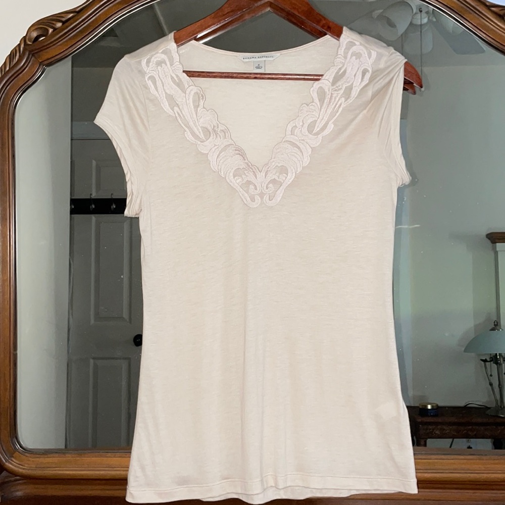 Banana Republic  Embroidered Top